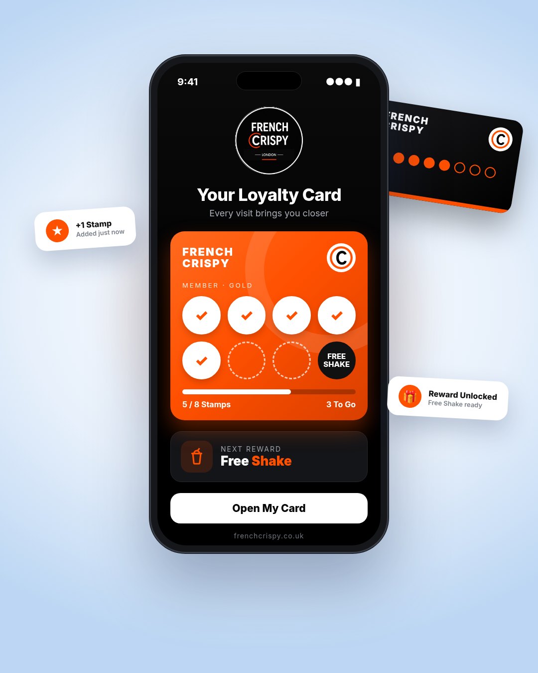 French Crispy smart loyalty card